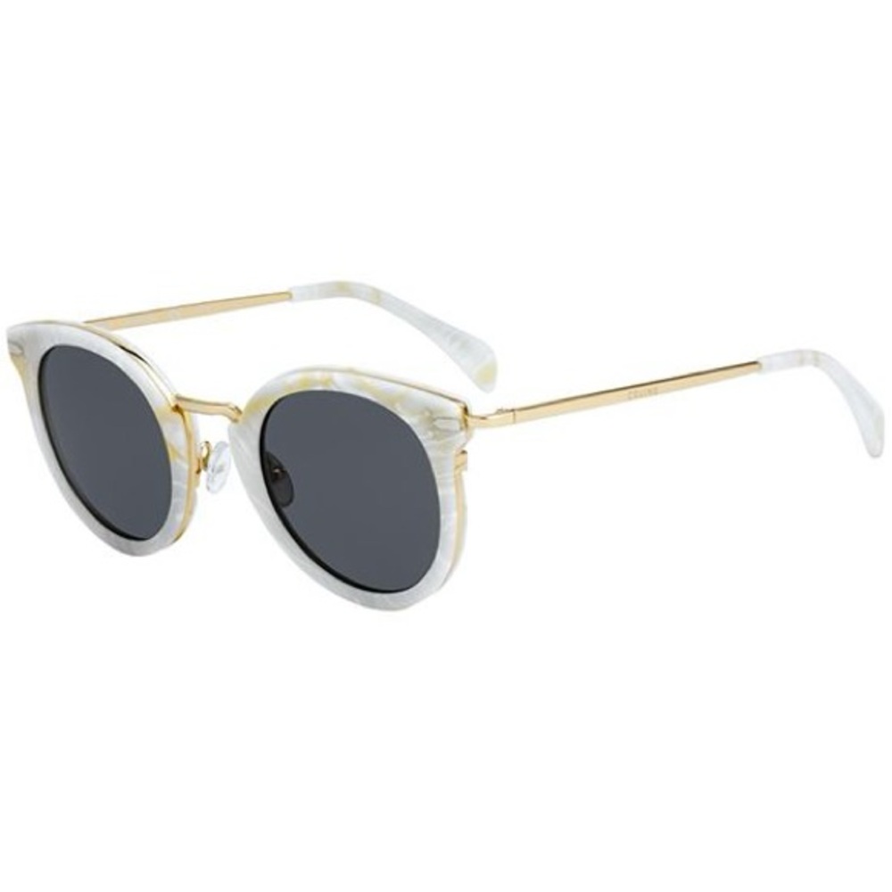 Celine Round White Sunglasses